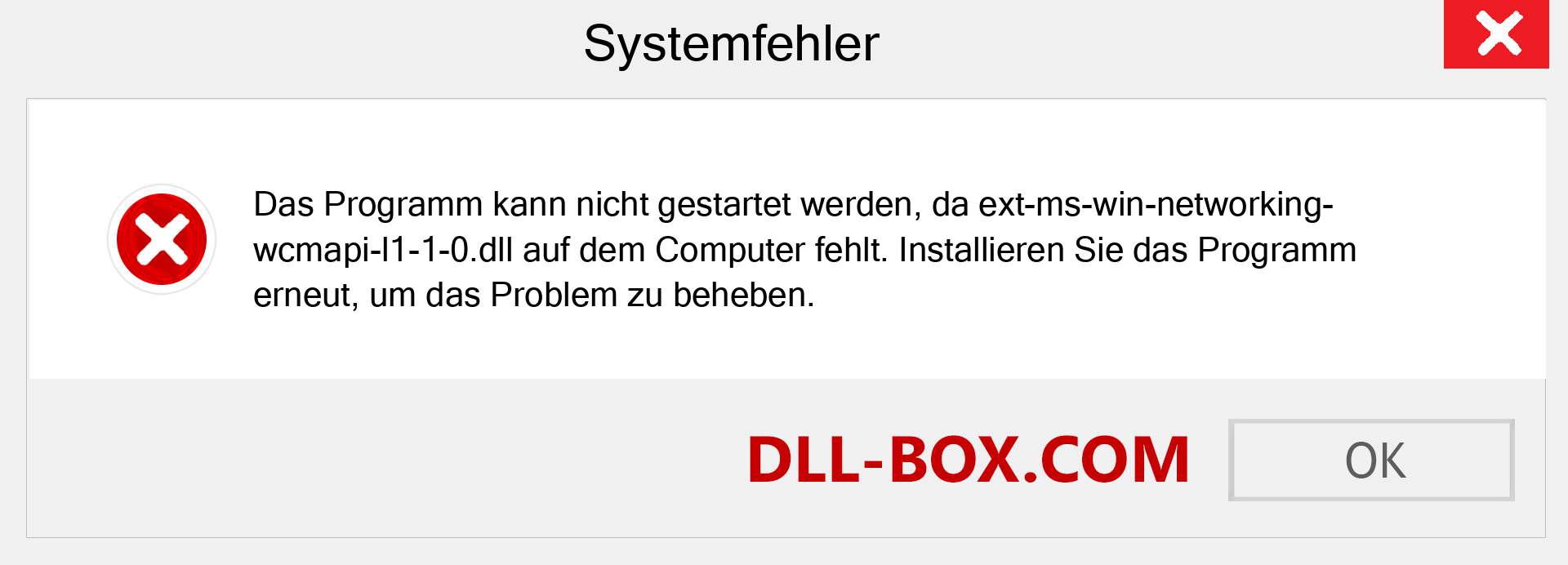 ext-ms-win-networking-wcmapi-l1-1-0.dll-Datei fehlt?. Download für Windows 7, 8, 10 - Fix ext-ms-win-networking-wcmapi-l1-1-0 dll Missing Error unter Windows, Fotos, Bildern